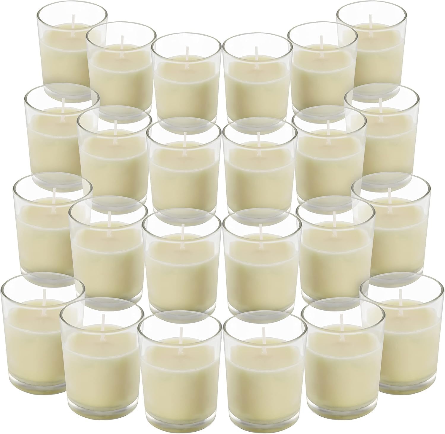 Belle Vous 48 Votive Kaarsen in Glas - 12 Uur Brandduur - Warm Wit