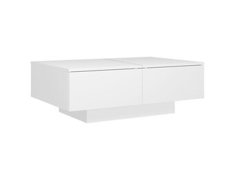Salontafel bewerkt hout wit (90x60x31 cm) - 54% Korting