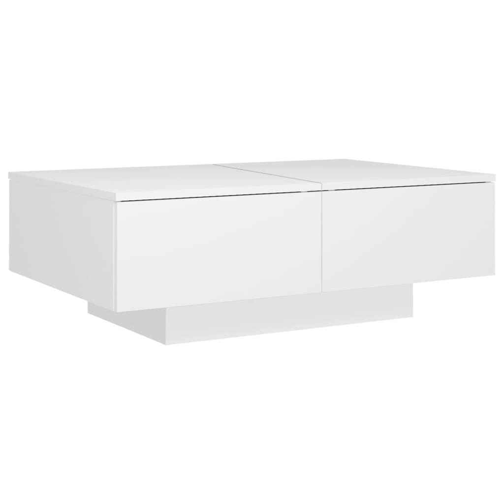 Salontafel bewerkt hout wit (90x60x31 cm) - 54% Korting