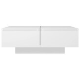 Salontafel bewerkt hout wit (90x60x31 cm) - 54% Korting