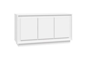 Bewerkt Hout Dressoir Wit 102x35x55cm - 66% Korting!