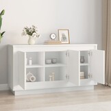 Dressoir Bewerkt Hout Wit 102x35x55 cm met 59% Korting