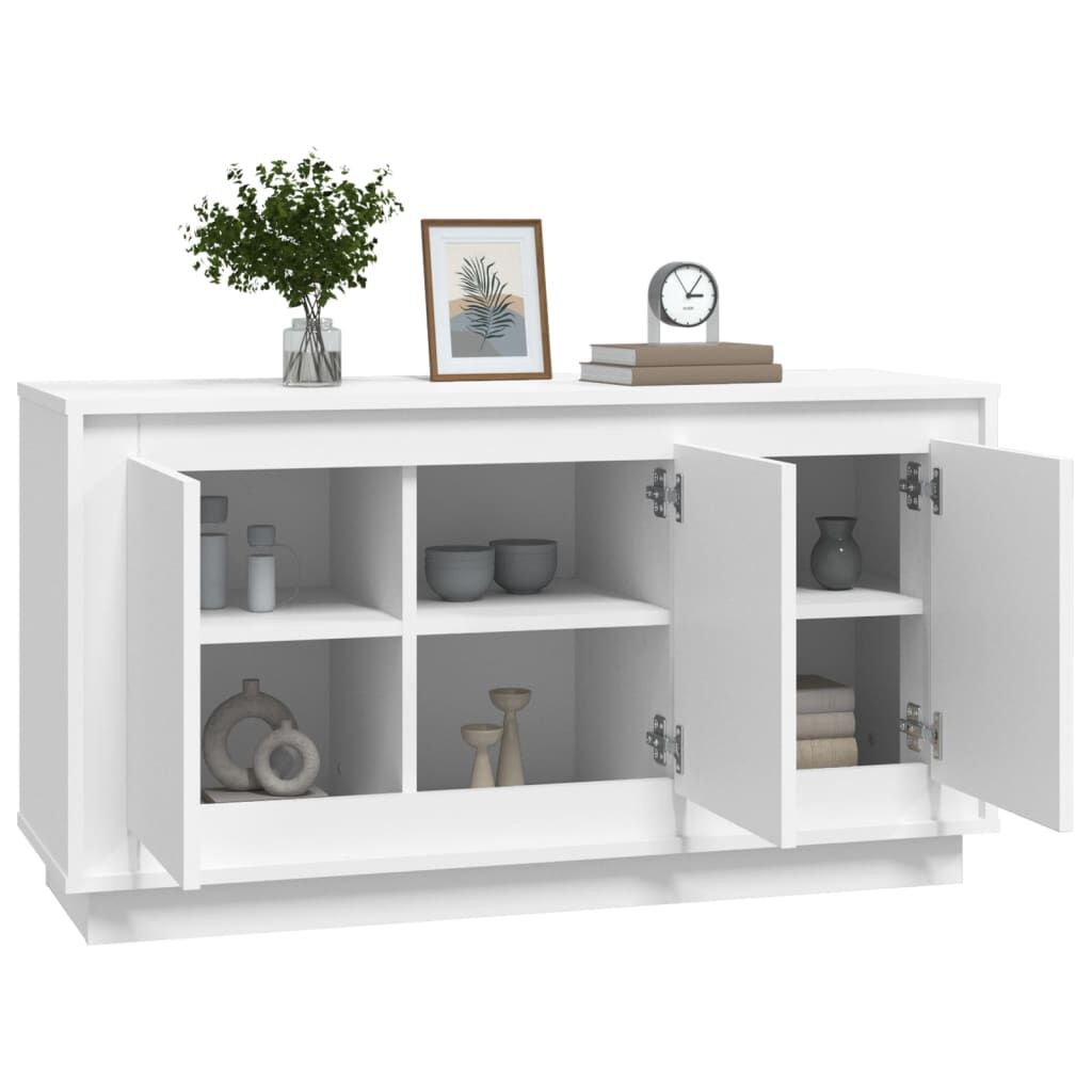 Dressoir Bewerkt Hout Wit 102x35x55 cm met 59% Korting