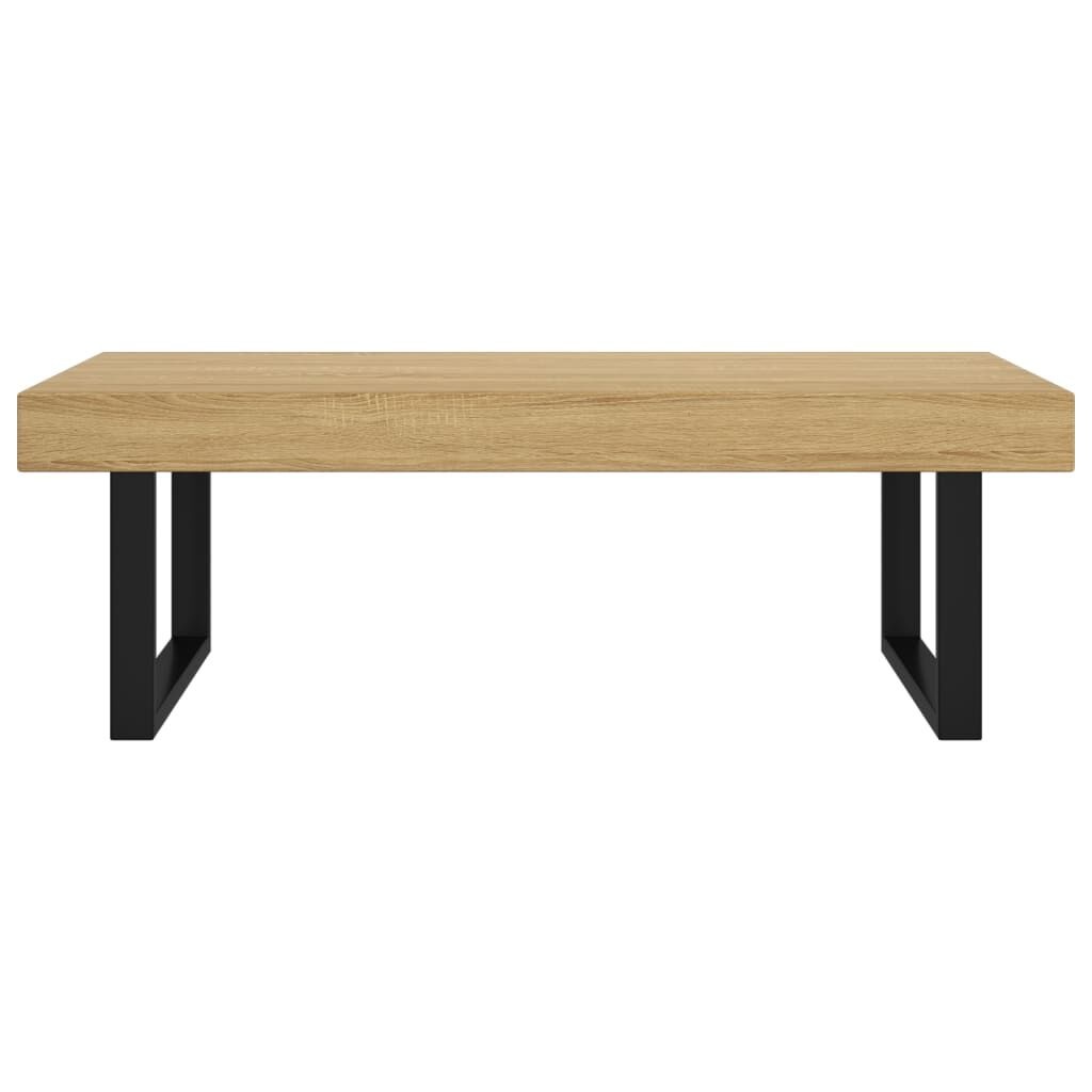 vidaXL Salontafel 120x60x40 cm MDF/IJzer - Lichtbruin/Zwart (35% Korting)