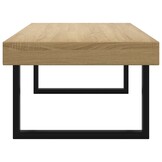 vidaXL Salontafel 120x60x40 cm MDF/IJzer - Lichtbruin/Zwart (35% Korting)