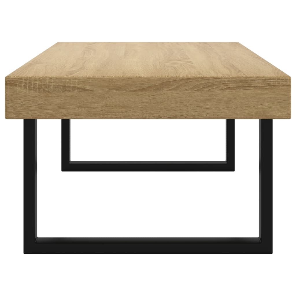 vidaXL Salontafel 120x60x40 cm MDF/IJzer - Lichtbruin/Zwart (35% Korting)