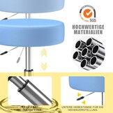 Verstelbare Kruk op Wielen Blauw - 54% Korting