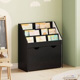 Zwarte Kinderboekenplank met Lade - 54% Korting