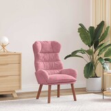 Roze Fluwelen Ontspanningsstoel - 54% Korting!