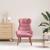 Roze Fluwelen Ontspanningsstoel - 54% Korting!