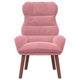 Roze Fluwelen Ontspanningsstoel - 54% Korting!