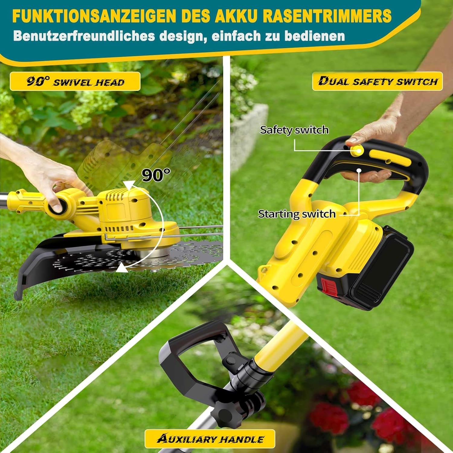 4-in-1 Grastrimmer met Makita-accu's | 59% Korting