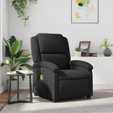 Luxe Massagestoel Echt Leer Zwart - 47% Korting