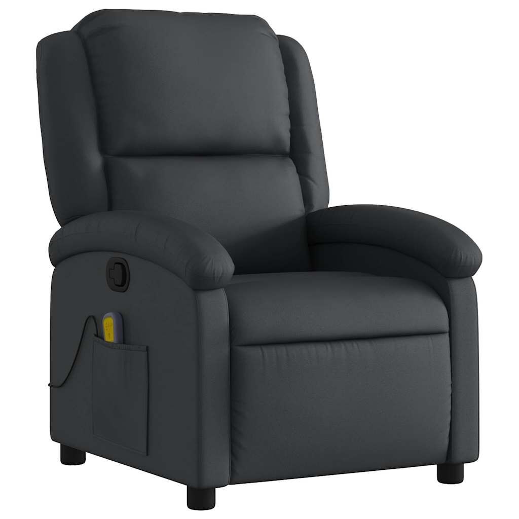 Luxe Massagestoel Echt Leer Zwart - 47% Korting
