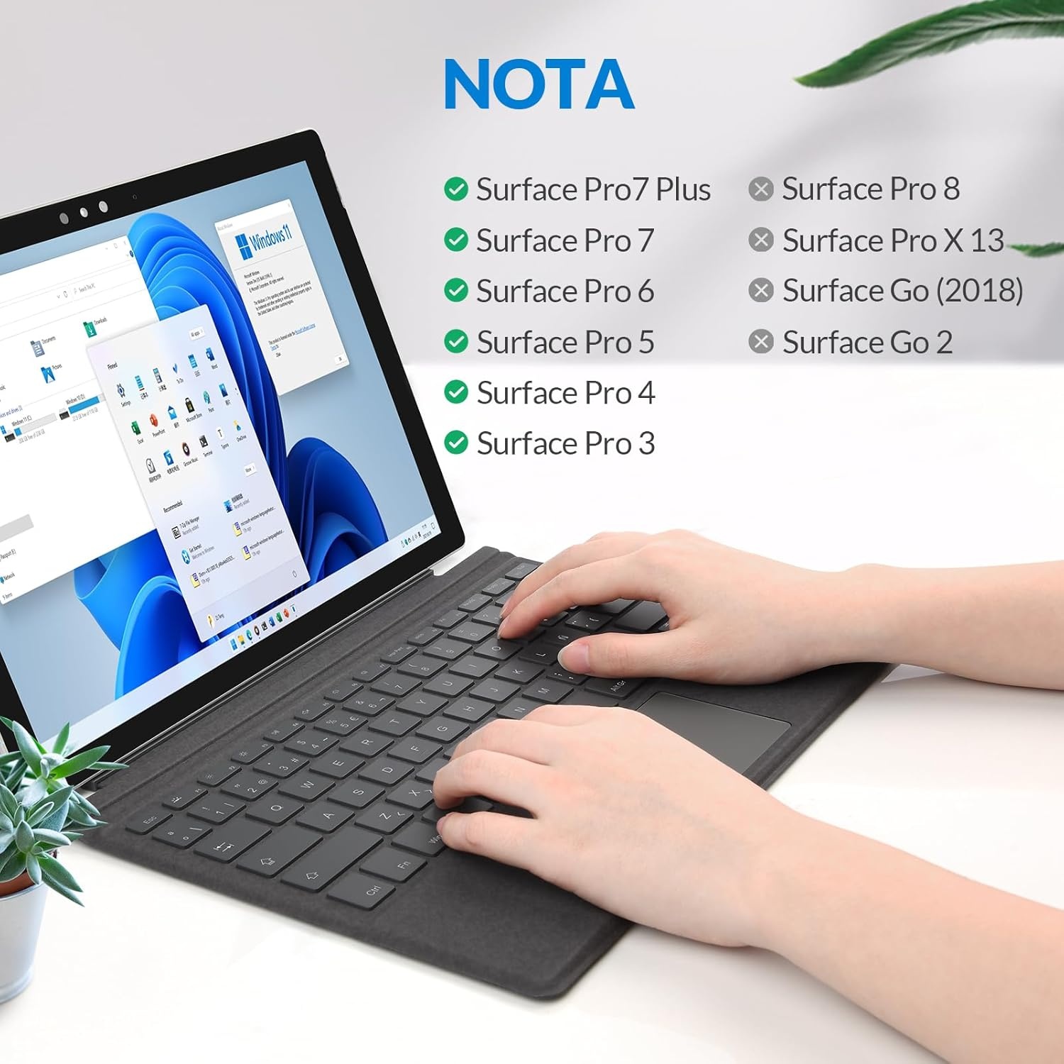 Draadloos Toetsenbord Surface Pro Spaans met 7 Kleuren Verlichting - 29% Korting