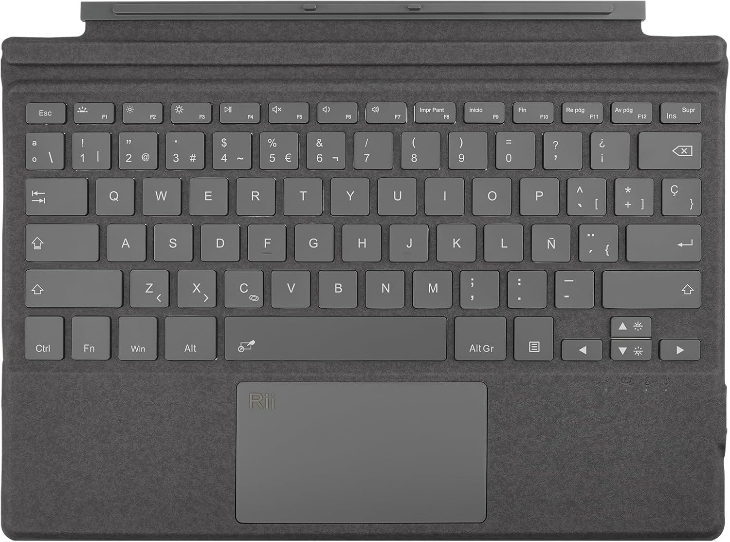 Draadloos Bluetooth Toetsenbord met 7 Kleuren Verlichting voor Surface Pro | Spaans | -29%