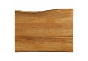 Tafelblad Massief Mangohout met Natuurlijke Rand 80x60 cm - 34% Korting