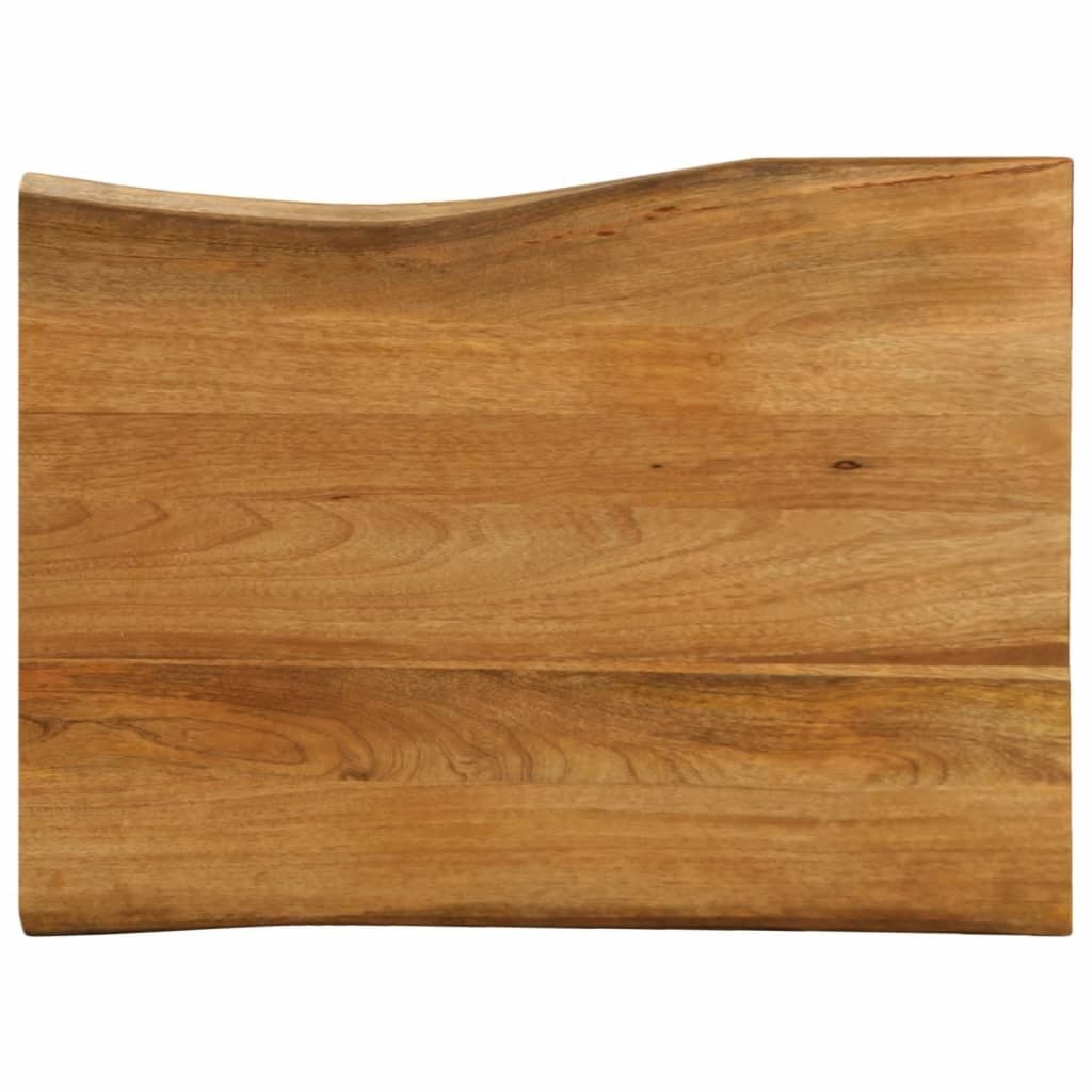 Tafelblad Massief Mangohout met Natuurlijke Rand 80x60 cm - 34% Korting