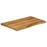 Tafelblad Massief Mangohout met Natuurlijke Rand 80x60 cm - 34% Korting