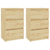 Nachtkastjes Massief Grenenhout (2 stuks) - 34% Korting!
