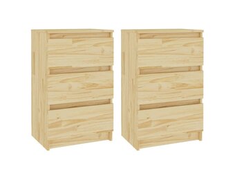 Nachtkastjes Massief Grenenhout (2 stuks) - 34% Korting!