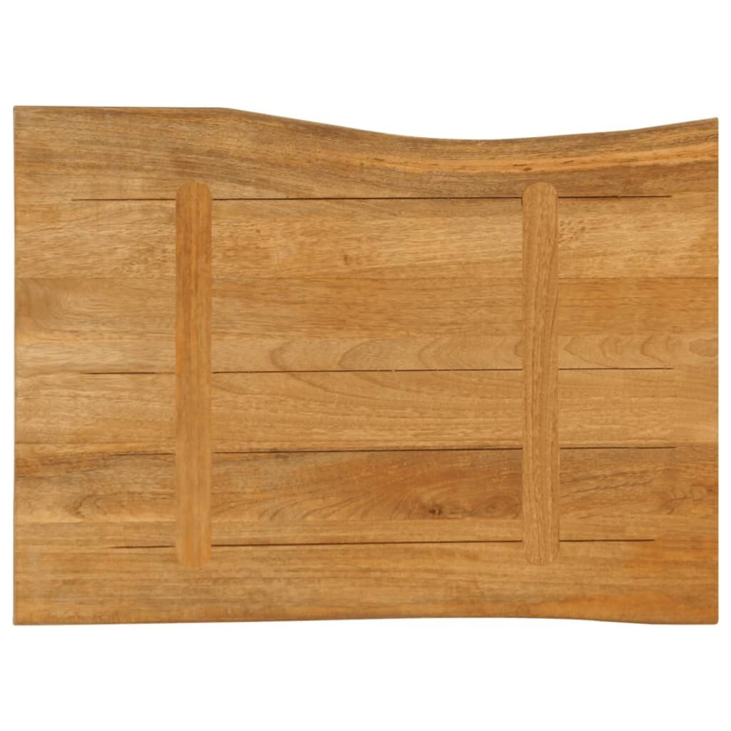 Tafelblad Massief Mangohout met Natuurlijke Rand 80x60 cm - 34% Korting