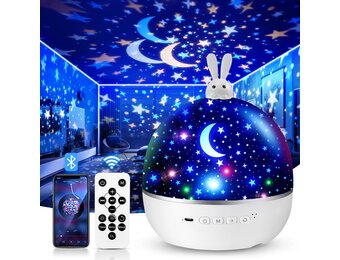 Night Light, nachtlampje sterrenhemel projector kinderen met 15 films, nachtlampje kinderen nachtlampje baby, muziekdoos baby meisjes, bluetooth bedlampje kinderlamp kinderkamer decoratie, babycadeau