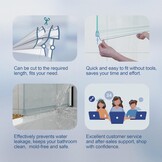 Douchedeurafdichting 87cm Transparant (6-8mm glas) - 72% korting