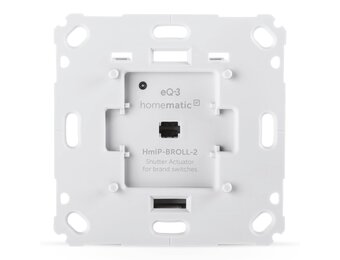 Homematic IP Smart Home-rolluikactuator voor merkschakelaars, digitale bediening voor 1-rolluiken via app, Alexa en Google Assistant, slimme aanpassing van elektrische rolluiken, 151322A0C