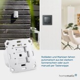 Homematic IP Smart Home-rolluikactuator voor merkschakelaars, digitale bediening voor 1-rolluiken via app, Alexa en Google Assistant, slimme aanpassing van elektrische rolluiken, 151322A0C