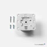 Homematic IP Smart Home-rolluikactuator voor merkschakelaars, digitale bediening voor 1-rolluiken via app, Alexa en Google Assistant, slimme aanpassing van elektrische rolluiken, 151322A0C