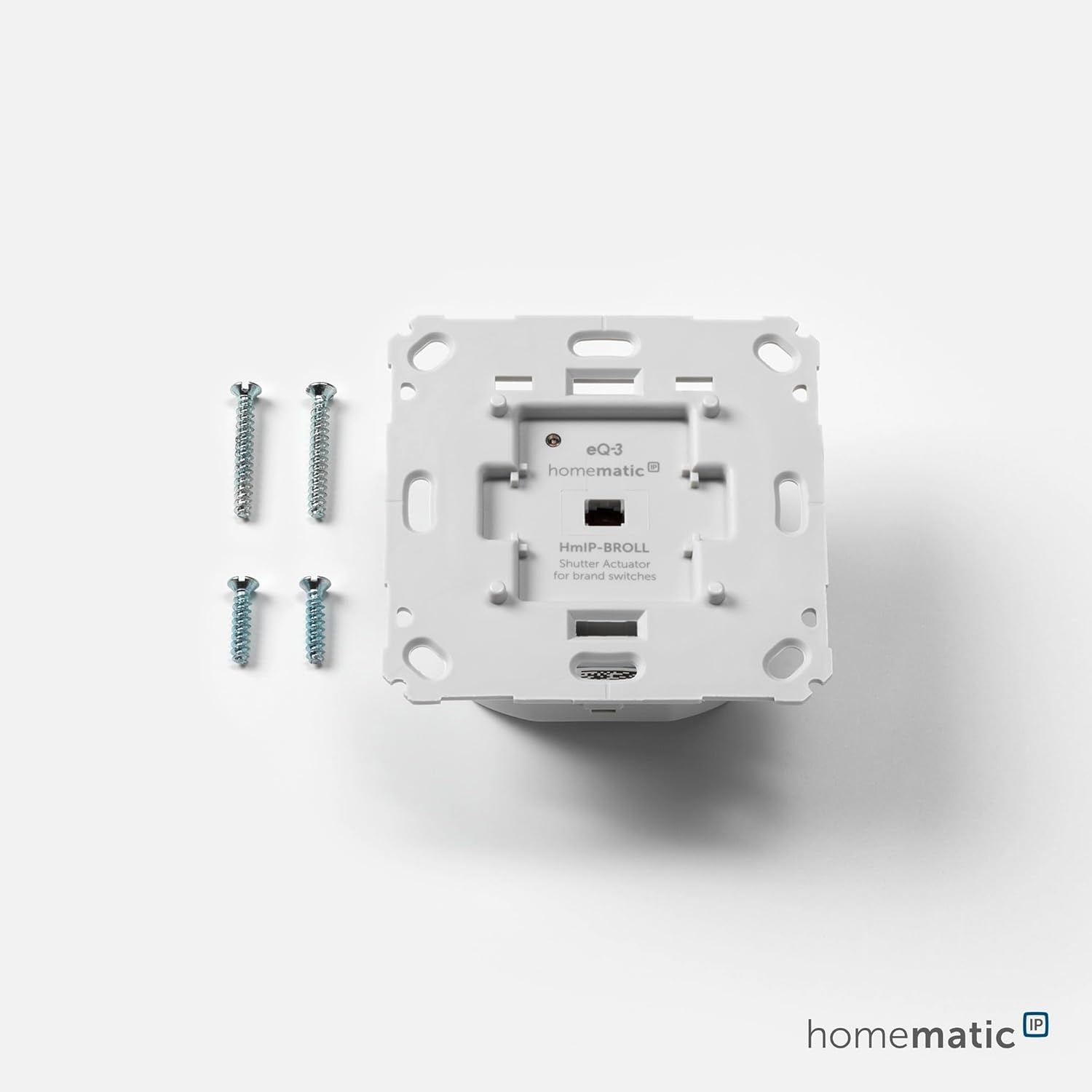 Homematic IP Smart Home-rolluikactuator voor merkschakelaars, digitale bediening voor 1-rolluiken via app, Alexa en Google Assistant, slimme aanpassing van elektrische rolluiken, 151322A0C
