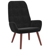 Relaxstoel Fluweel Zwart - 54% Korting