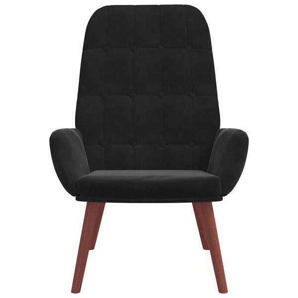 Relaxstoel Fluweel Zwart - 54% Korting