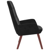 Relaxstoel Fluweel Zwart - 54% Korting