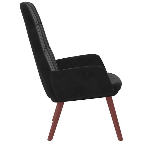Relaxstoel Fluweel Zwart - 54% Korting