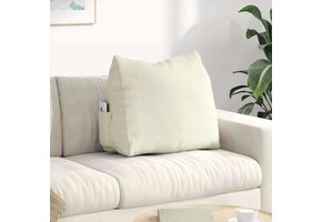 vidaXL Rugkussen Crème 60x20x50 cm - 62% Korting