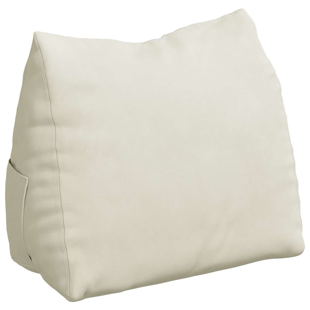 vidaXL Rugkussen Crème 60 x 20 x 50 cm Katoen Stof