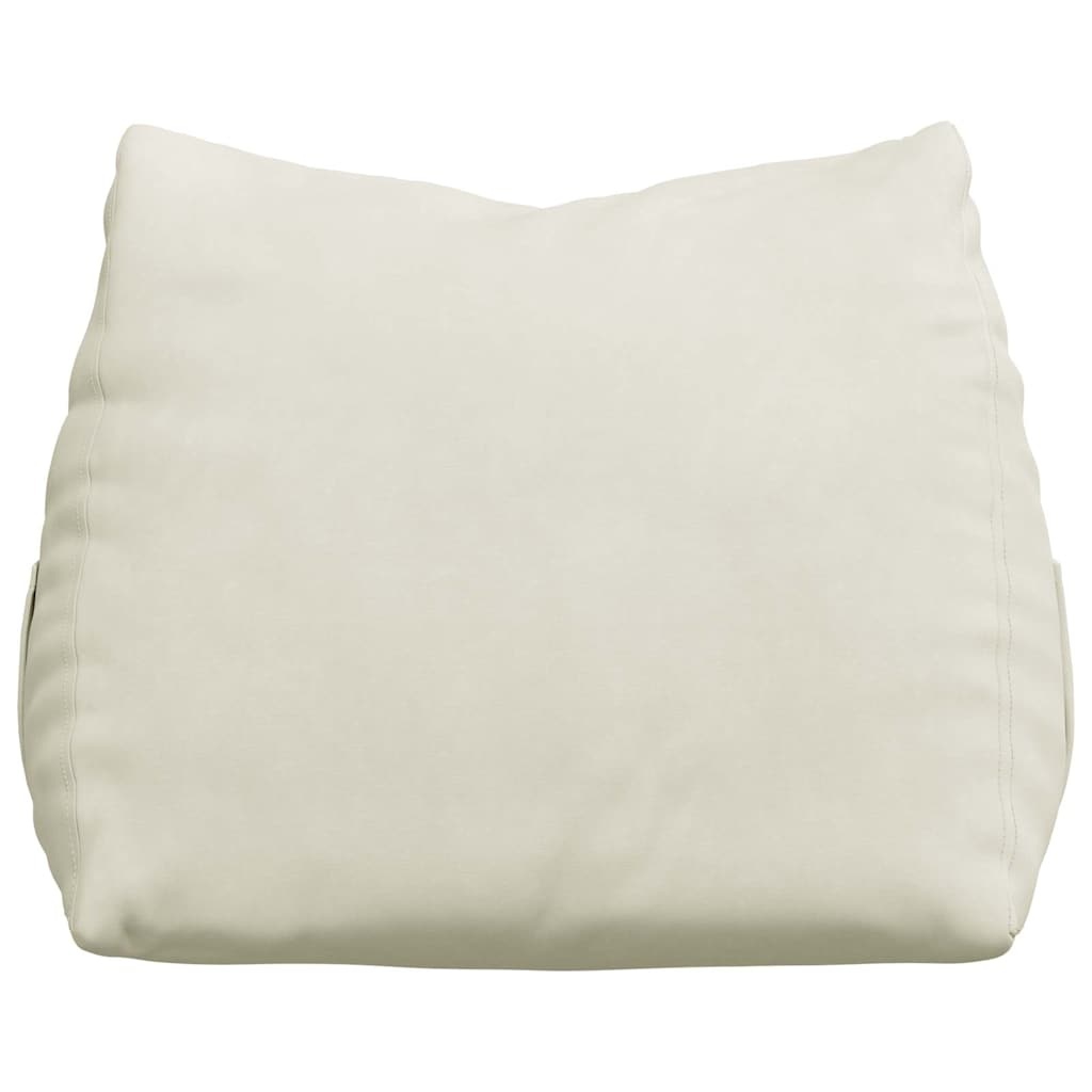 vidaXL Rugkussen Crème 60 x 20 x 50 cm Katoen Stof
