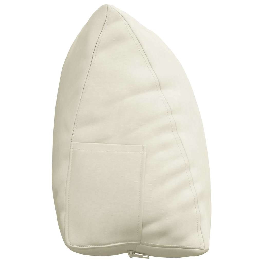 vidaXL Rugkussen Crème 60 x 20 x 50 cm Katoen Stof