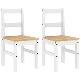 VidaXL Eetkamerstoelen 2 stuks Grenenhout Wit - 58% Korting!