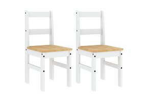 Eetkamerstoelen Grenenhout Wit - 2 st. (62% korting)