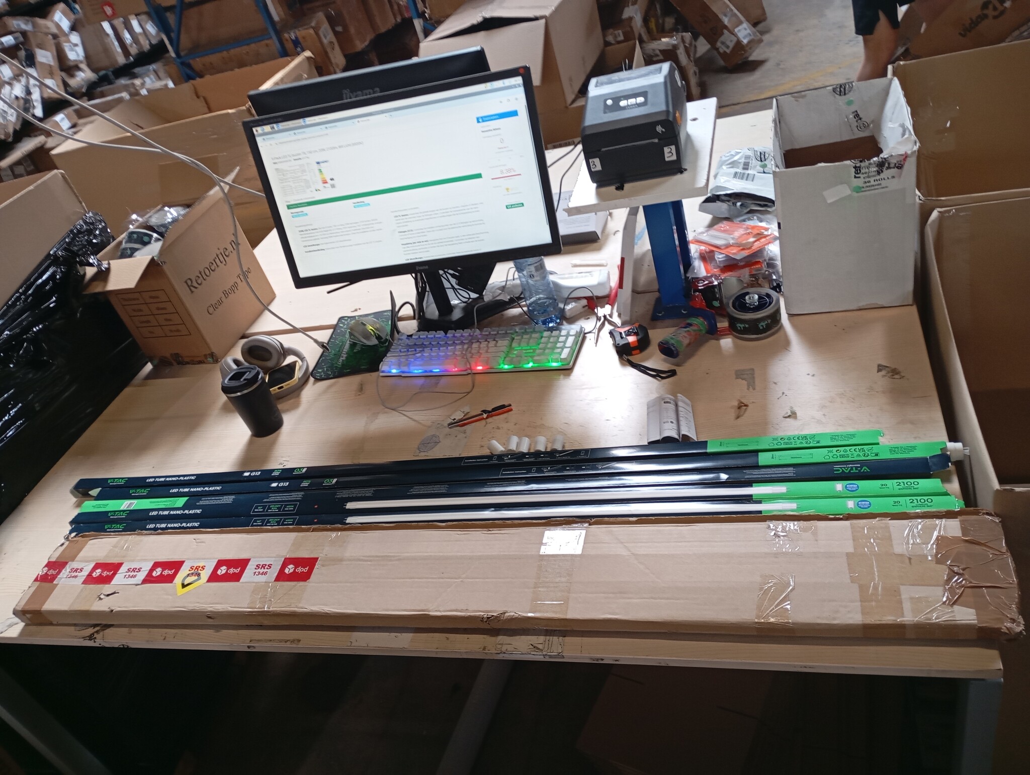 5x LED TL-buis 150 cm Daglicht Wit 20W - 85% Korting!