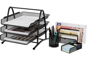 Bureau Organizer Set 4-delig Zwart - 50% Korting!