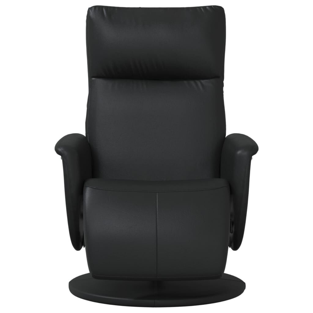 vidaXL Fauteuil verstelbaar met voetensteun kunstleer zwart