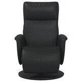vidaXL Fauteuil verstelbaar met voetensteun kunstleer zwart