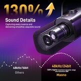 MAONO Dynamische gamingmicrofoon met boomarm: XLR/USB Podcast-microfoon met software, dempknop, versterkingsregeling, RGB-pc-microfoon voor streaming, opname, PS4/PS5, YouTube-contentcreatie PD100XS