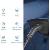 EVDANCE Type 2 oplaadkabel 22 kW | 32 A | 8 m | 3-fasen | type 2 naar type 2 | met tas voor E Auto EV/PHEV, compatibel met 3/S/X/Y, i3, ID.3, ID.4, E-Tron, IONIQ 5, ZOE, Kona EV, 500e, EQC