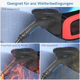 EVDANCE Type 2 oplaadkabel 22 kW | 32 A | 8 m | 3-fasen | type 2 naar type 2 | met tas voor E Auto EV/PHEV, compatibel met 3/S/X/Y, i3, ID.3, ID.4, E-Tron, IONIQ 5, ZOE, Kona EV, 500e, EQC
