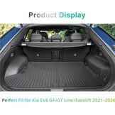 GAFAT Ki-a EV6 2021-2024 2025 Kofferbakmat, EV6 2025 Kofferbakmat, Hoge Rand, Matten TPE Originele 3D-Scanner, Compatibel met Kia EV6 Accessoires